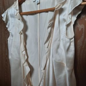 BANANA REPUBLIC 100%Silk Womens XS tie blouse